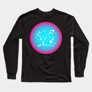 Pisces Zodiac Sign Aura Long Sleeve T-Shirt